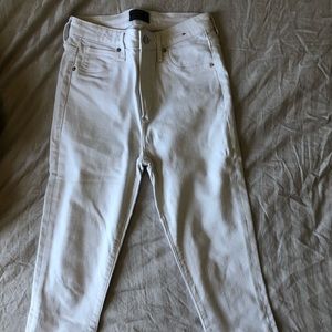 HIGH RISE SUPER SKINNY WHITE JEANS